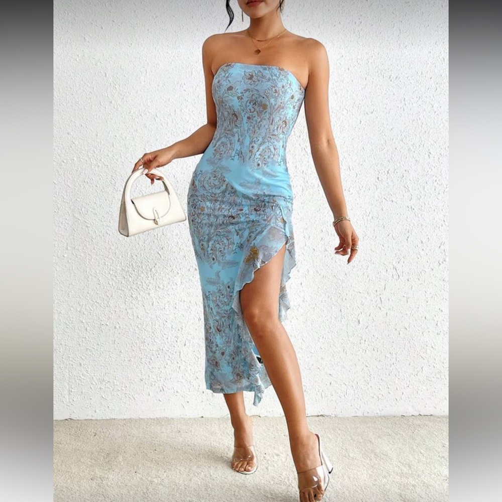 Bodycon Midi Slit Dress